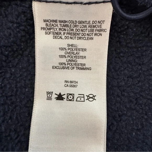 Columbia Blue Full Zip Fleece Jacket Long Sleeve Mock Neck Sportswear Outdoors M - Picture 8 of 9